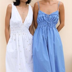 Ciao Lucia Capa eyelet midi dress